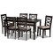 Baxton Studio Lanier Sand Upholstered Dark Brown Finished Wood 7-Piece Dining Set 170-10529-10519 - alternate 1